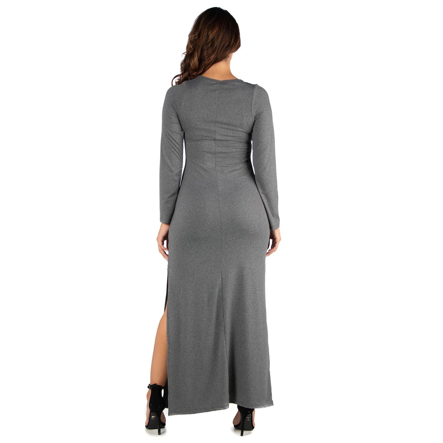 Женское облегающее платье макси с длинными рукавами и боковыми разрезами 24seven Comfort Apparel 24Seven Comfort Apparel, серый
Женское облегающее платье макси с длинными рукавами и боковыми разрезами 24seven Comfort Apparel 24Seven Comfort Apparel, серый