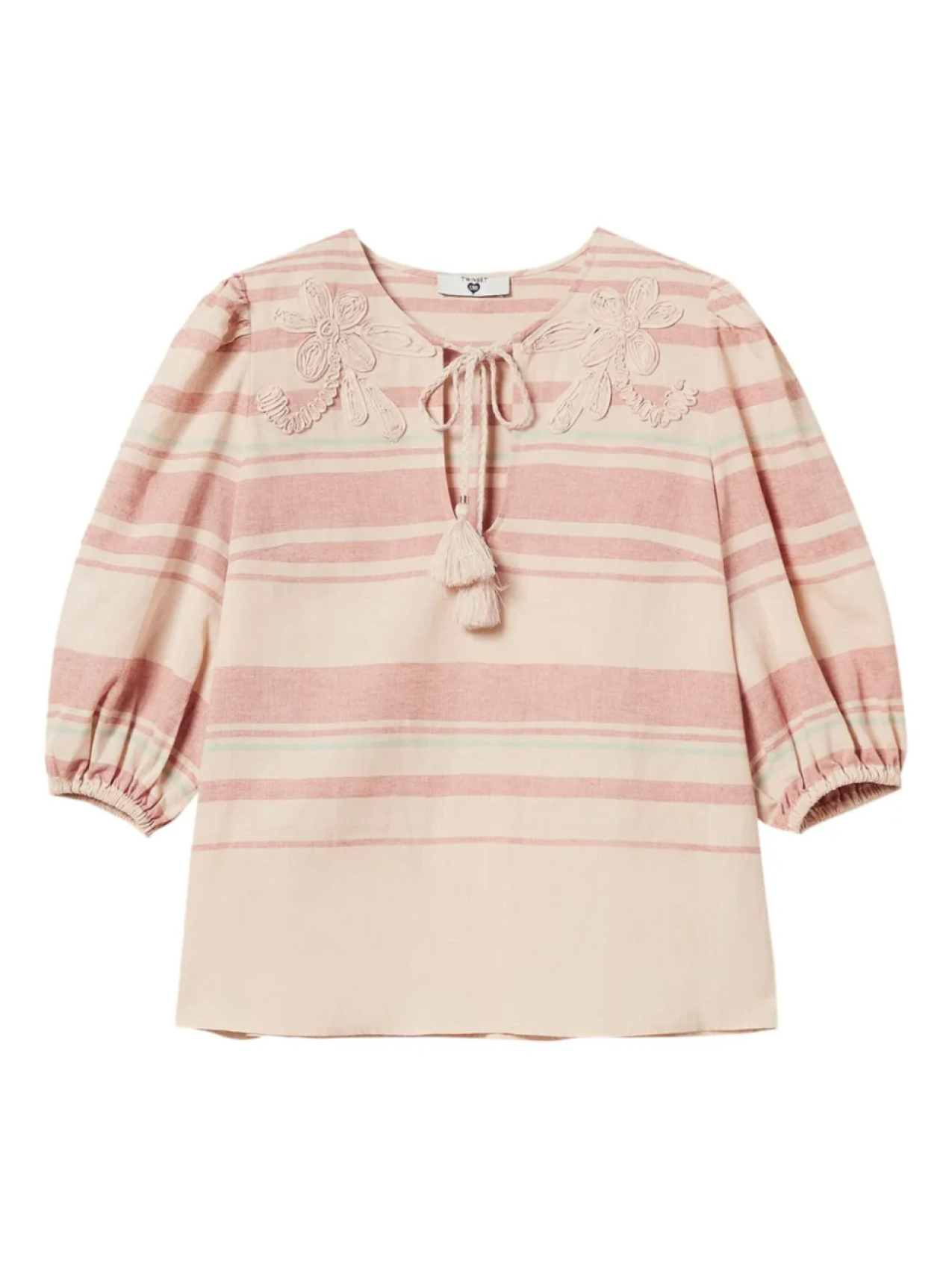 Полосатая вышитая блузка TWINSET, нейтральный
Полосатая вышитая блузка TWINSET, нейтральный