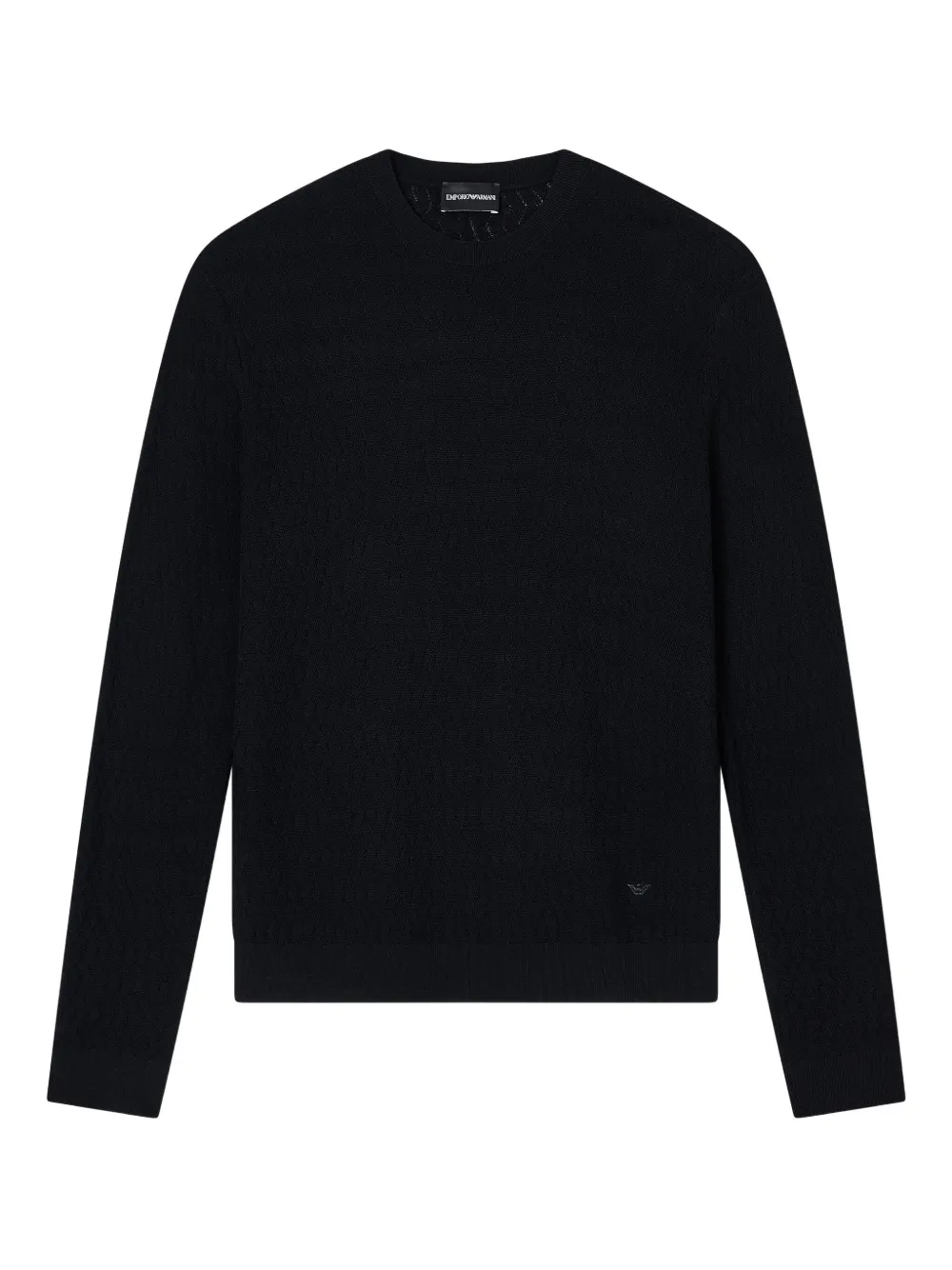 Фактурный свитер с круглым вырезом EMPORIO ARMANI, черный
Фактурный свитер с круглым вырезом EMPORIO ARMANI, черный
