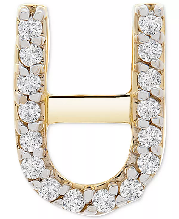 Серьга-Гвоздик с бриллиантом (1/20 карата) из 14-каратного золота, созданная для Macy's Wrapped, u