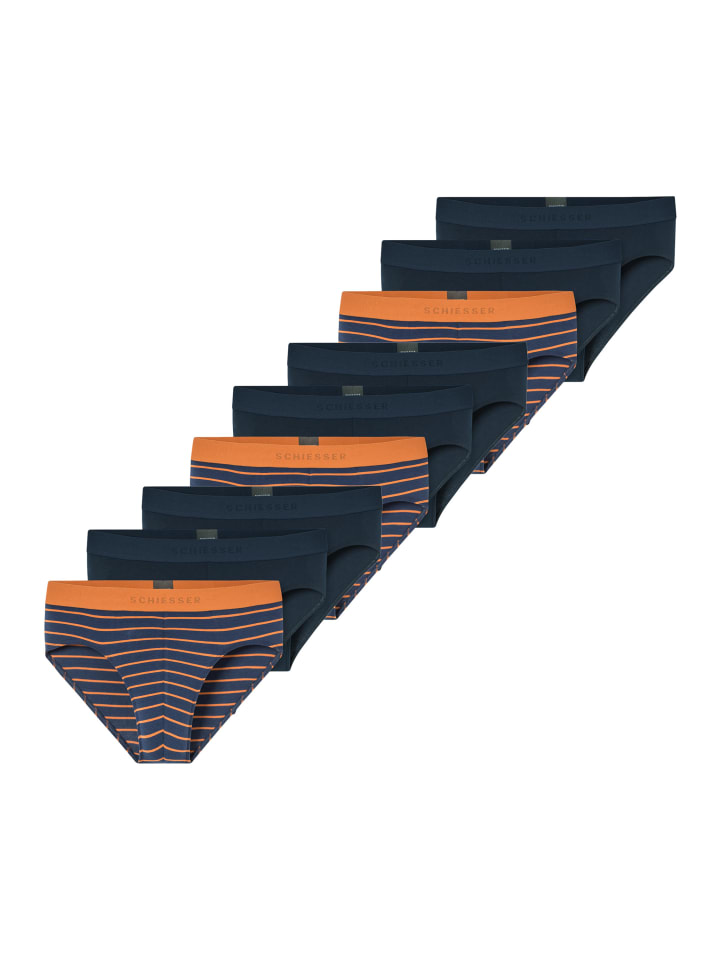 Schiesser Трусы-слипы Rio из органического хлопка (95/5) темно-синего/оранжевого цвета
Schiesser Трусы-слипы Rio из органического хлопка (95/5) темно-синего/оранжевого цвета