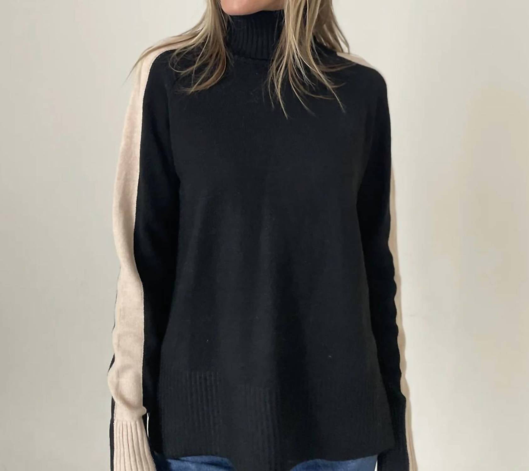 Водолазка Ali в черном/верблюжьем цвете SIX/FIFTY
Водолазка Ali в черном/верблюжьем цвете SIX/FIFTY