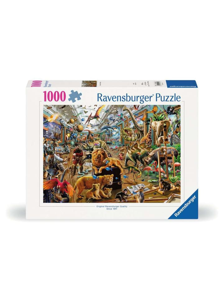 Пазл Ravensburger, 1000 деталей, «Хаос в галерее» в красочном исполнении
Пазл Ravensburger, 1000 деталей, «Хаос в галерее» в красочном исполнении