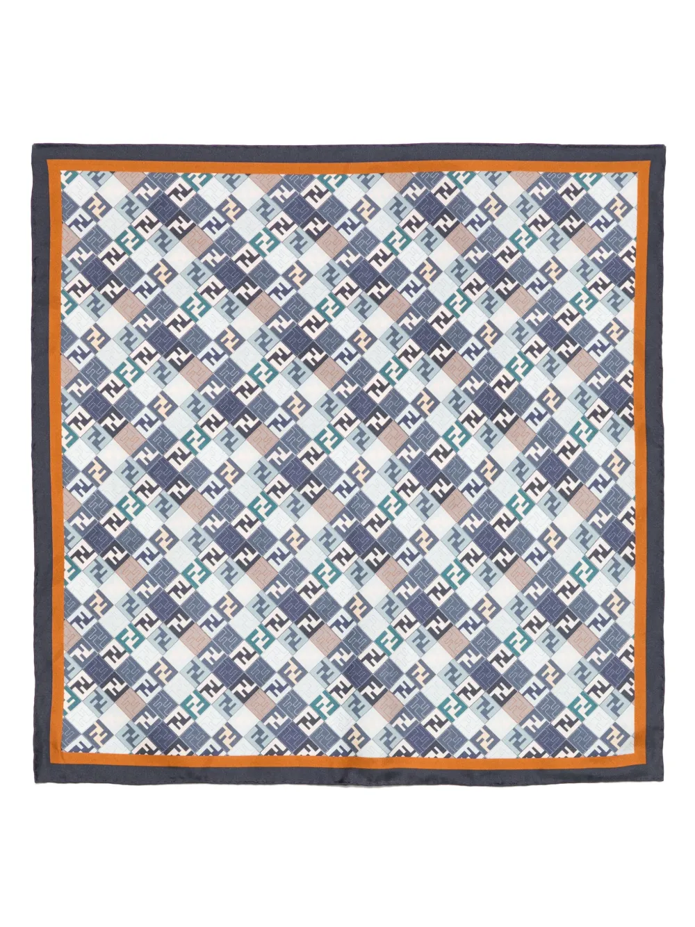 Шелковый платок с логотипом FF FENDI, синий
Шелковый платок с логотипом FF FENDI, синий