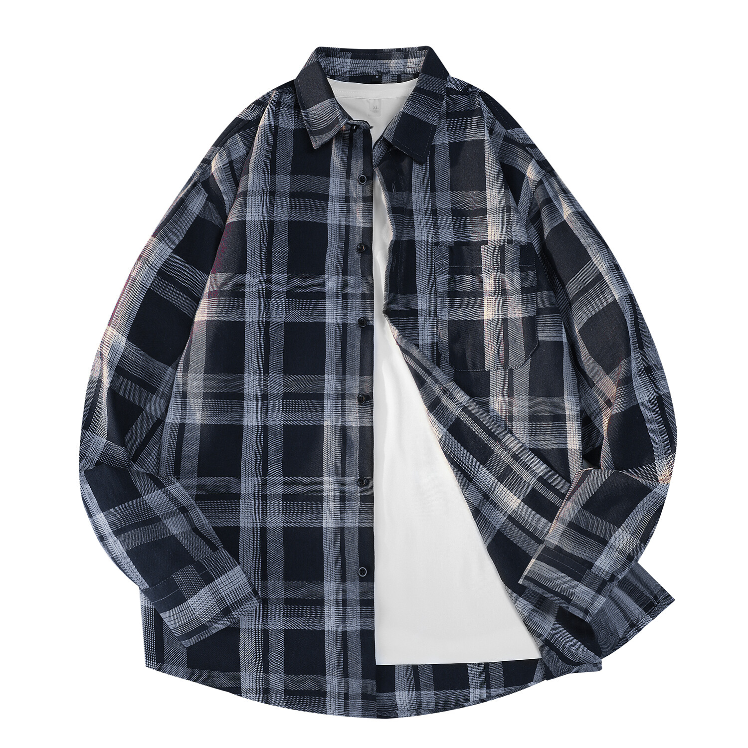 TEN MIRO Рубашка унисекс, Белая клетчатая
TEN MIRO Рубашка унисекс, Белая клетчатая