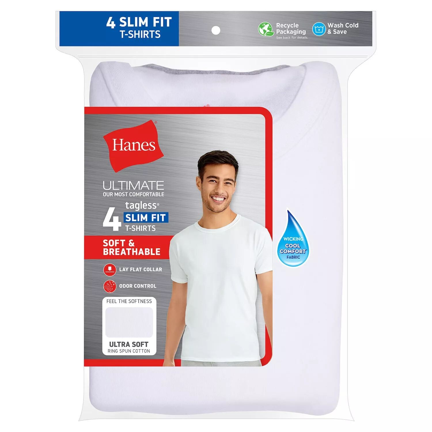 Мужские футболки узкого кроя Hanes Ultimate, 4 пары
Мужские футболки узкого кроя Hanes Ultimate, 4 пары