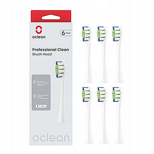 Насадки для звуковой зубной щетки DuPont, волокно, белые, 6 шт./1 упаковка. Oclean Professional clean p1c1 w06
Насадки для звуковой зубной щетки DuPont, волокно, белые, 6 шт./1 упаковка. Oclean Professional clean p1c1 w06