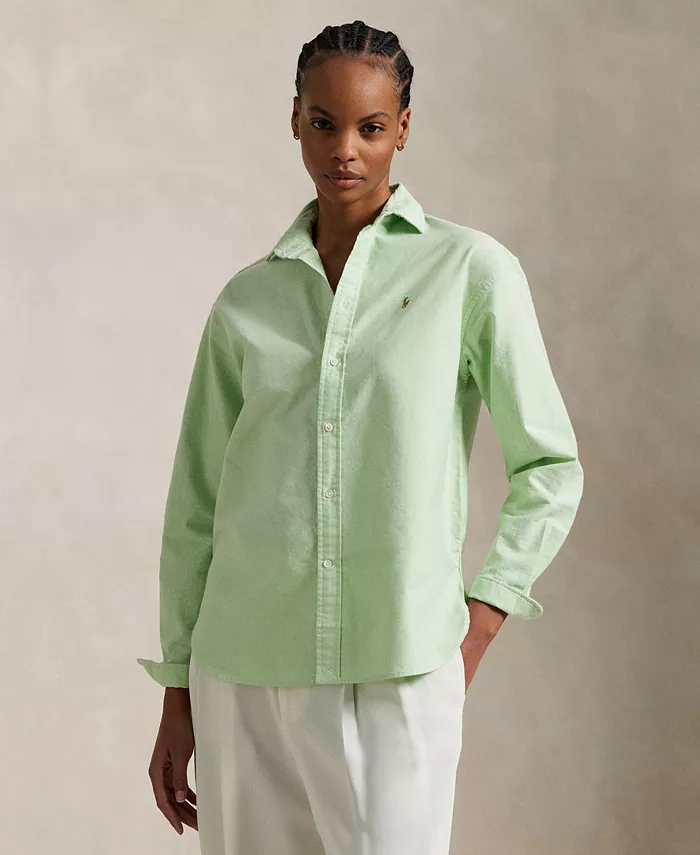 Женская рубашка свободного кроя из хлопка Оксфорд Polo Ralph Lauren, зеленый
Женская рубашка свободного кроя из хлопка Оксфорд Polo Ralph Lauren, зеленый