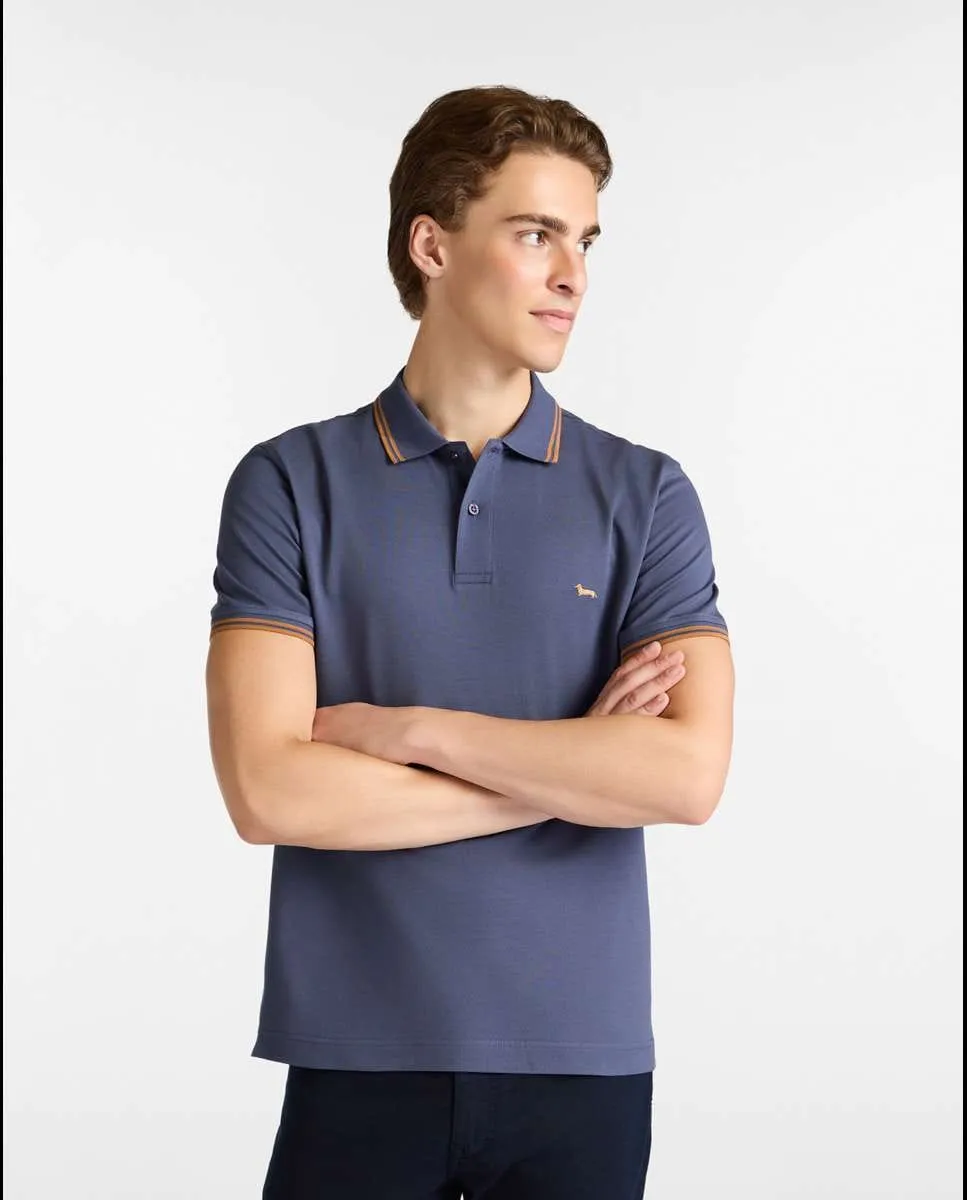 Мужская базовая футболка-поло с коротким рукавом и двойной полоской Harmont&Blaine, синий
Мужская базовая футболка-поло с коротким рукавом и двойной полоской Harmont&Blaine, синий