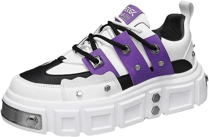 Авангардные массивные кроссовки: панк-вдохновленные металлические заклепки, модное заявление, идеально подходят для скейтбординга, вечеринок и повседневной носки Fmshi, белый/фиолетовый
Авангардные массивные кроссовки: панк-вдохновленные металлические заклепки, модное заявление, идеально подходят для скейтбординга, вечеринок и повседневной носки Fmshi, белый/фиолетовый