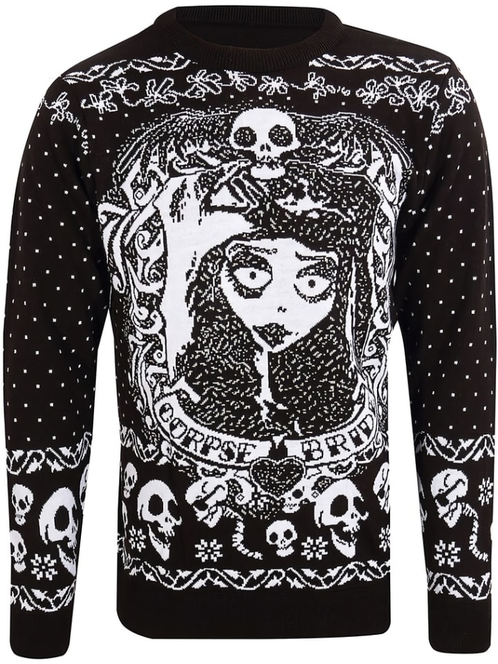 Corpse Bride Пуловер "Skulls Jumper" черного цвета
Corpse Bride Пуловер "Skulls Jumper" черного цвета