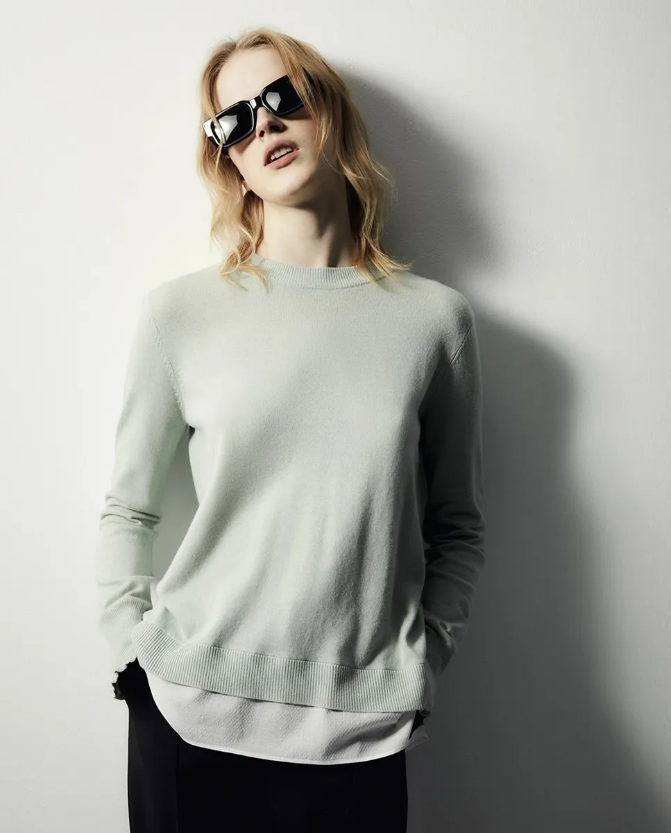 Джемпер из трикотажа с низкой плотностью Sfera, светло-зеленый
Джемпер из трикотажа с низкой плотностью Sfera, светло-зеленый