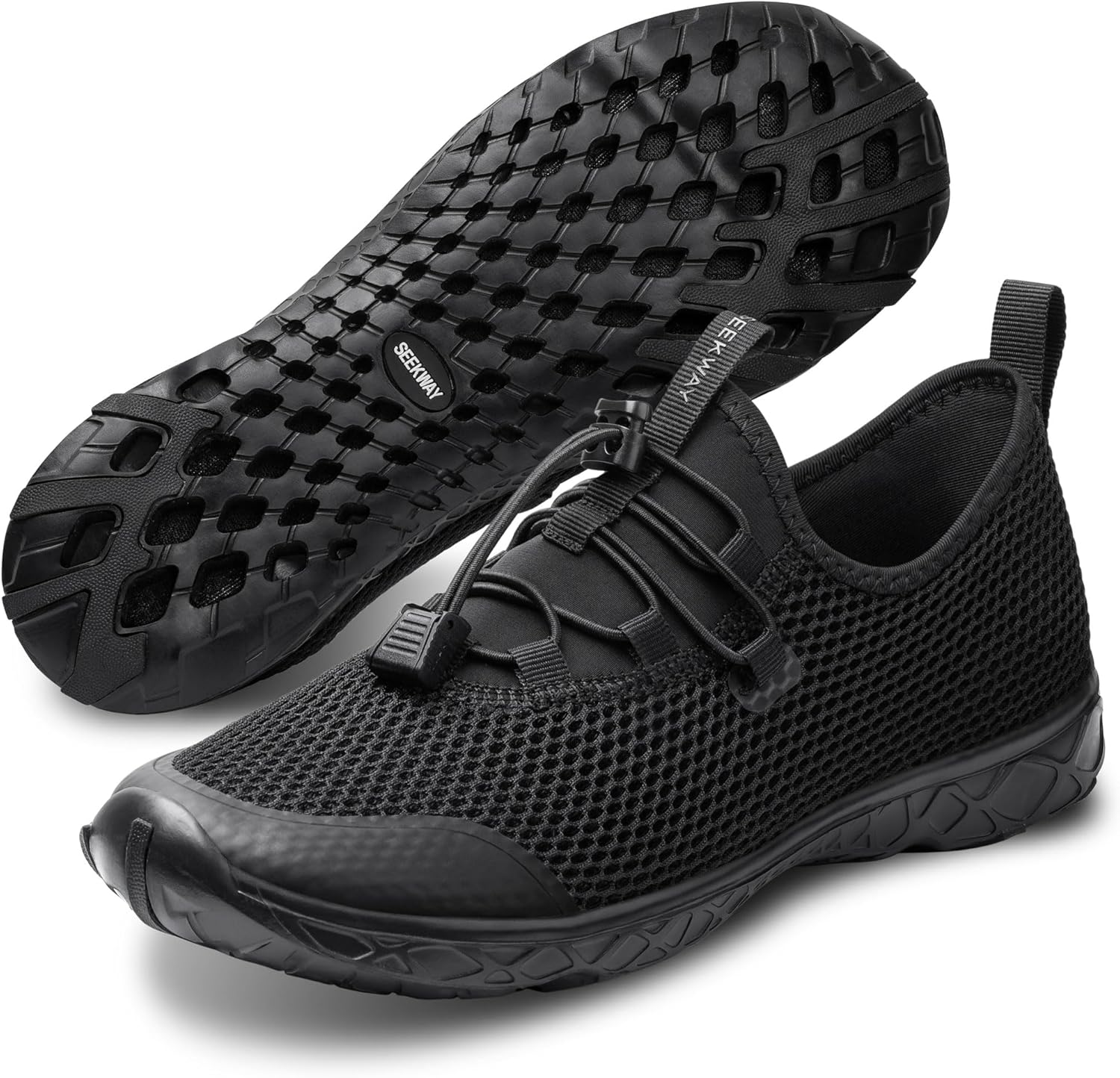 Мужские и женские водные кроссовки, быстросохнущие акваобувь, босоножки для пляжа, серфинга, походов, бассейна и водных видов спорта Seekway, черный
Мужские и женские водные кроссовки, быстросохнущие акваобувь, босоножки для пляжа, серфинга, походов, бассейна и водных видов спорта Seekway, черный