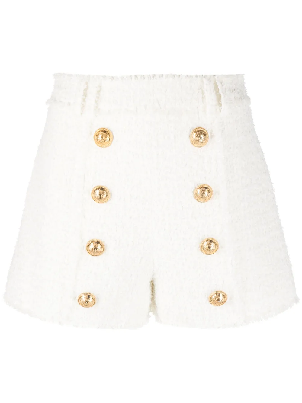 Твидовые шорты с пуговицами BALMAIN, белый
Твидовые шорты с пуговицами BALMAIN, белый