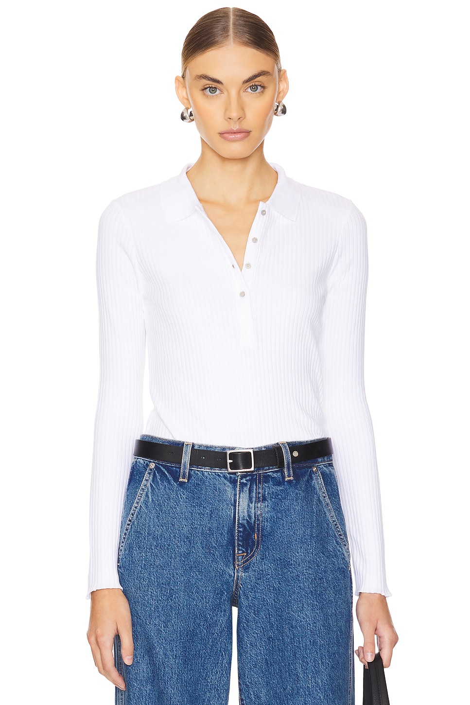 Топ-Хенли с длинными рукавами и салатовым подолом Goldie, белый
Топ-Хенли с длинными рукавами и салатовым подолом Goldie, белый