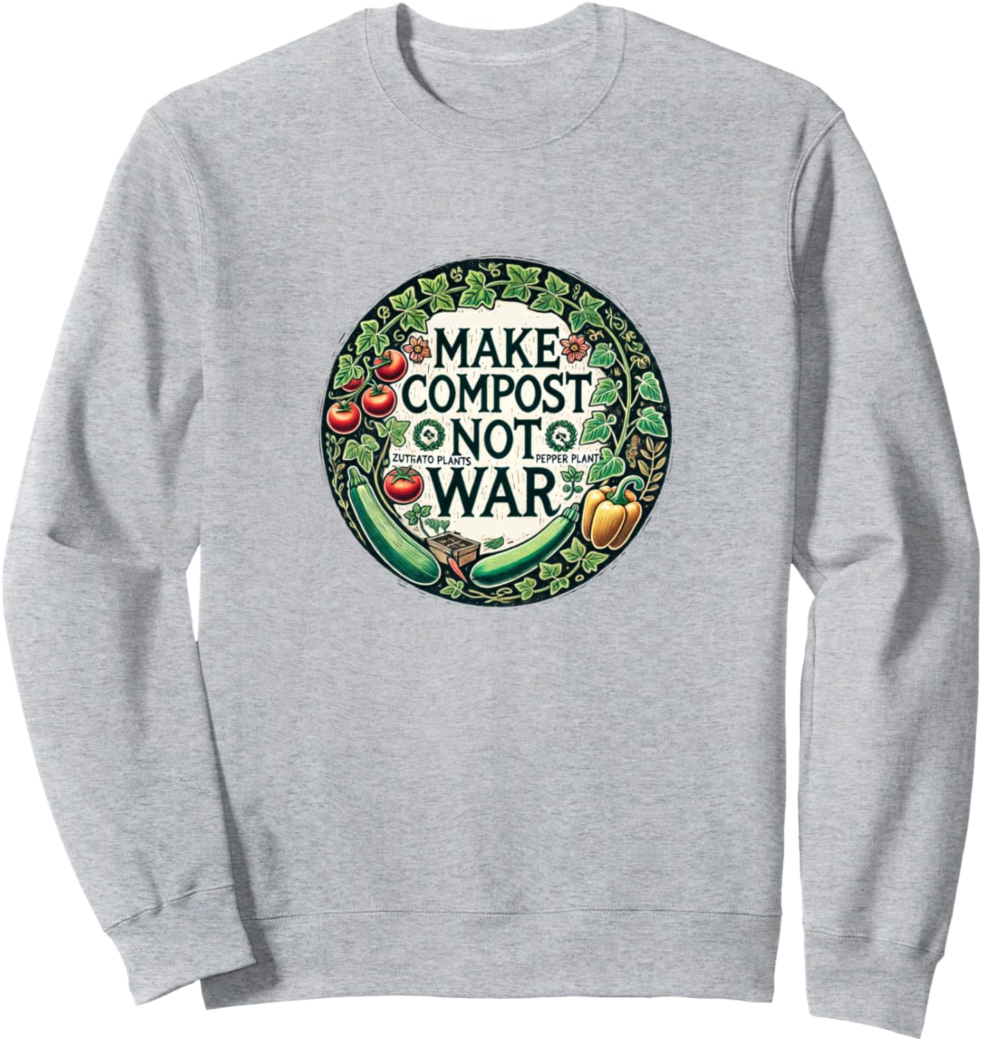 Делаем компост, а не воюем. Антивоенная толстовка Garden Lovers Snugg, серый
Делаем компост, а не воюем. Антивоенная толстовка Garden Lovers Snugg, серый