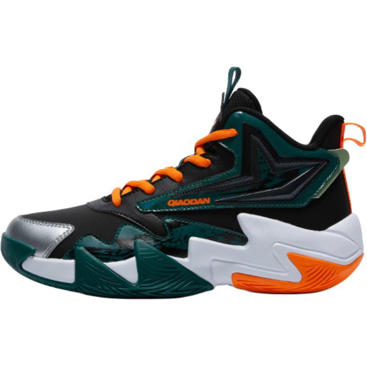 Детские баскетбольные кроссовки среднего размера с противоскользящей подошвой и износостойкими подошвами для подростков QIAODAN, черный/зеленый 
Детские баскетбольные кроссовки среднего размера с противоскользящей подошвой и износостойкими подошвами для подростков QIAODAN, черный/зеленый