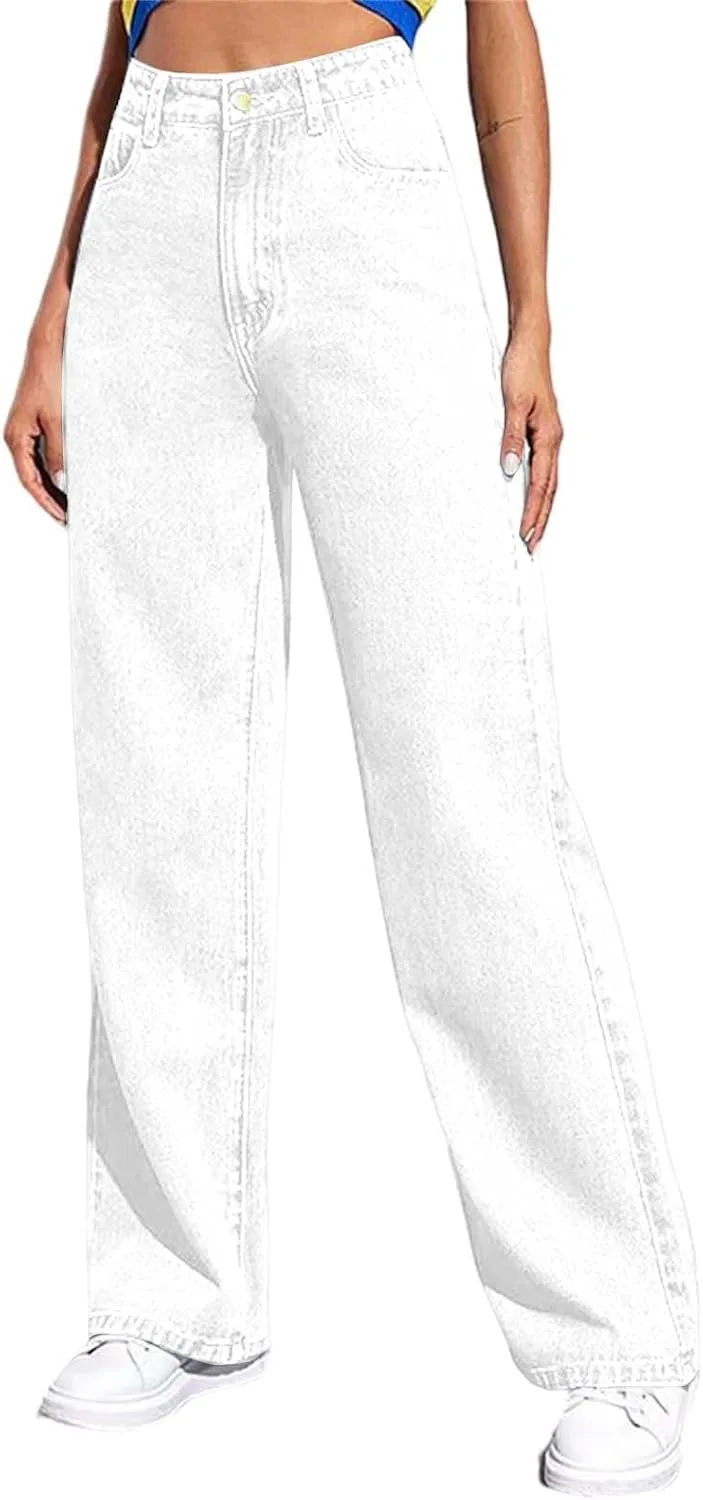 JOFOW широкие джинсы для женщин Plus Size с высокой талией
JOFOW широкие джинсы для женщин Plus Size с высокой талией