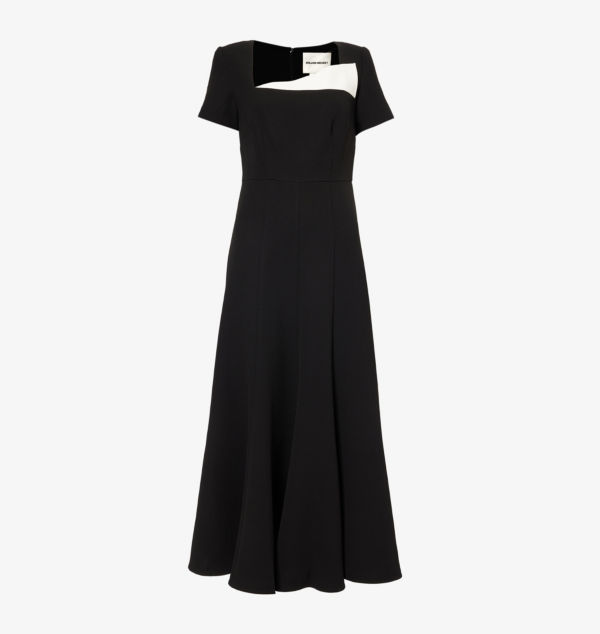 Платье миди из крепа с асимметричным вырезом и короткими рукавами Roland Mouret, охра
Платье миди из крепа с асимметричным вырезом и короткими рукавами Roland Mouret, охра