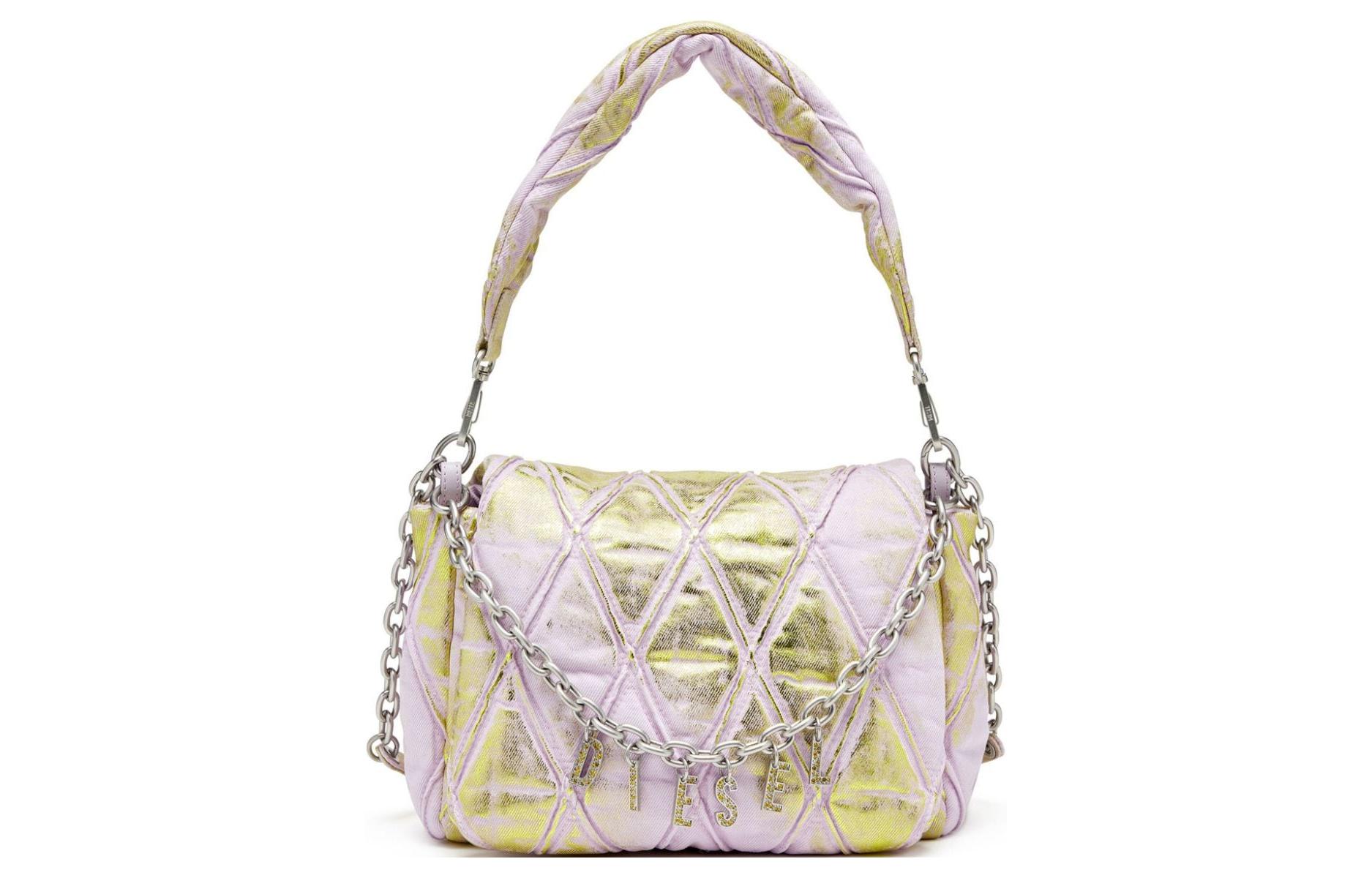 Хлопковая наплечная сумка женская светло-розовая DIESEL
Хлопковая наплечная сумка женская светло-розовая DIESEL