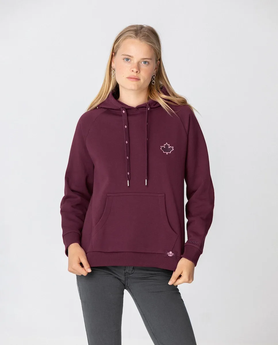 Женская толстовка с капюшоном и логотипом Noon, бордовый
Женская толстовка с капюшоном и логотипом Noon, бордовый