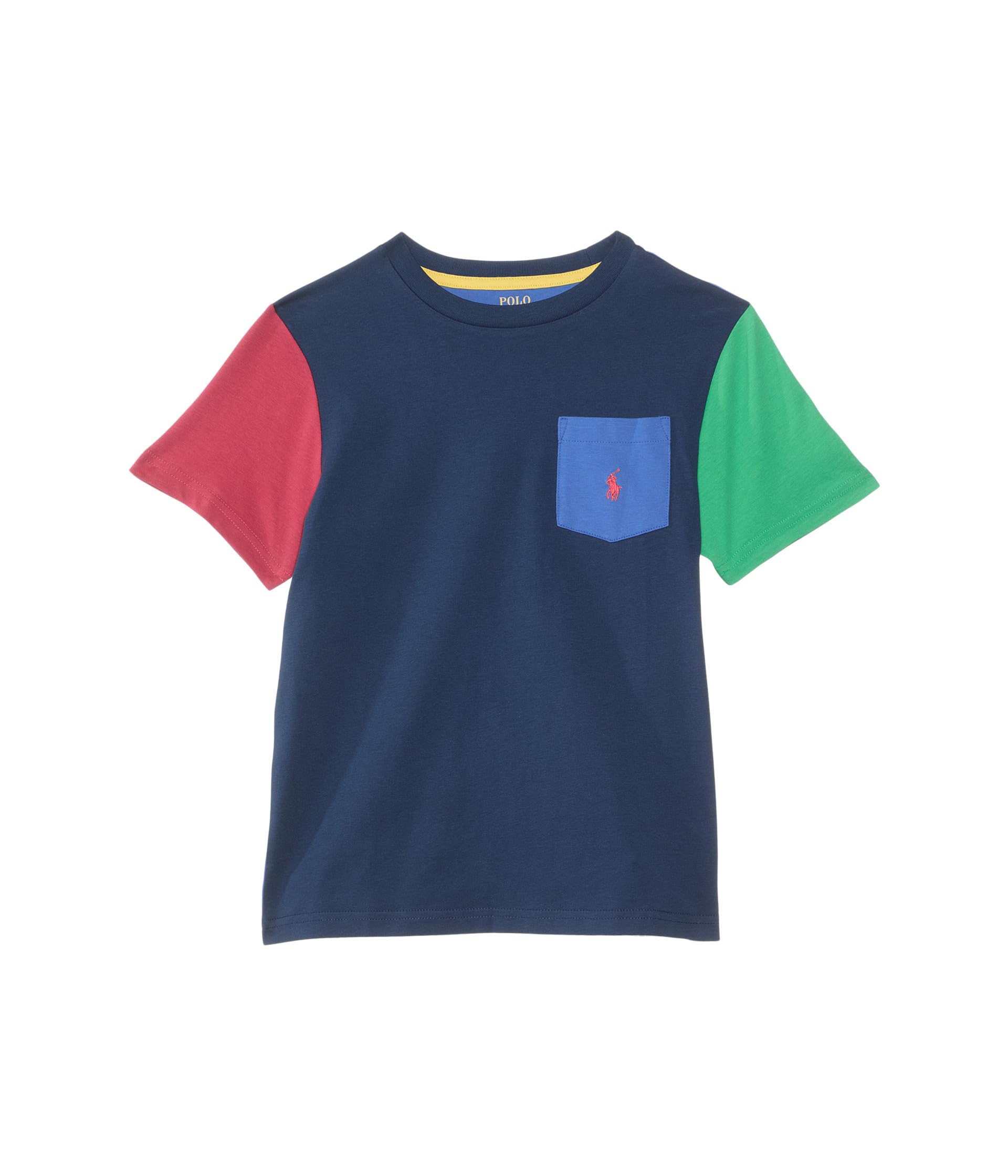 Футболка Polo Ralph Lauren Kids Color-Blocked Cotton Pocket Tee, цвет Rustic Navy Multi/C3838
Футболка Polo Ralph Lauren Kids Color-Blocked Cotton Pocket Tee, цвет Rustic Navy Multi/C3838