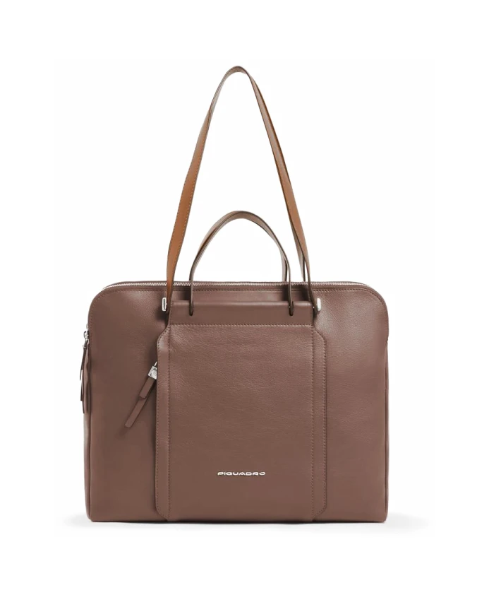 Сумка для ноутбука с отделением для iPad, двумя отделениями, противоударной подкладкой и защитой от RFID-сканирования. Piquadro, коричневый
Сумка для ноутбука с отделением для iPad, двумя отделениями, противоударной подкладкой и защитой от RFID-сканирования. Piquadro, коричневый