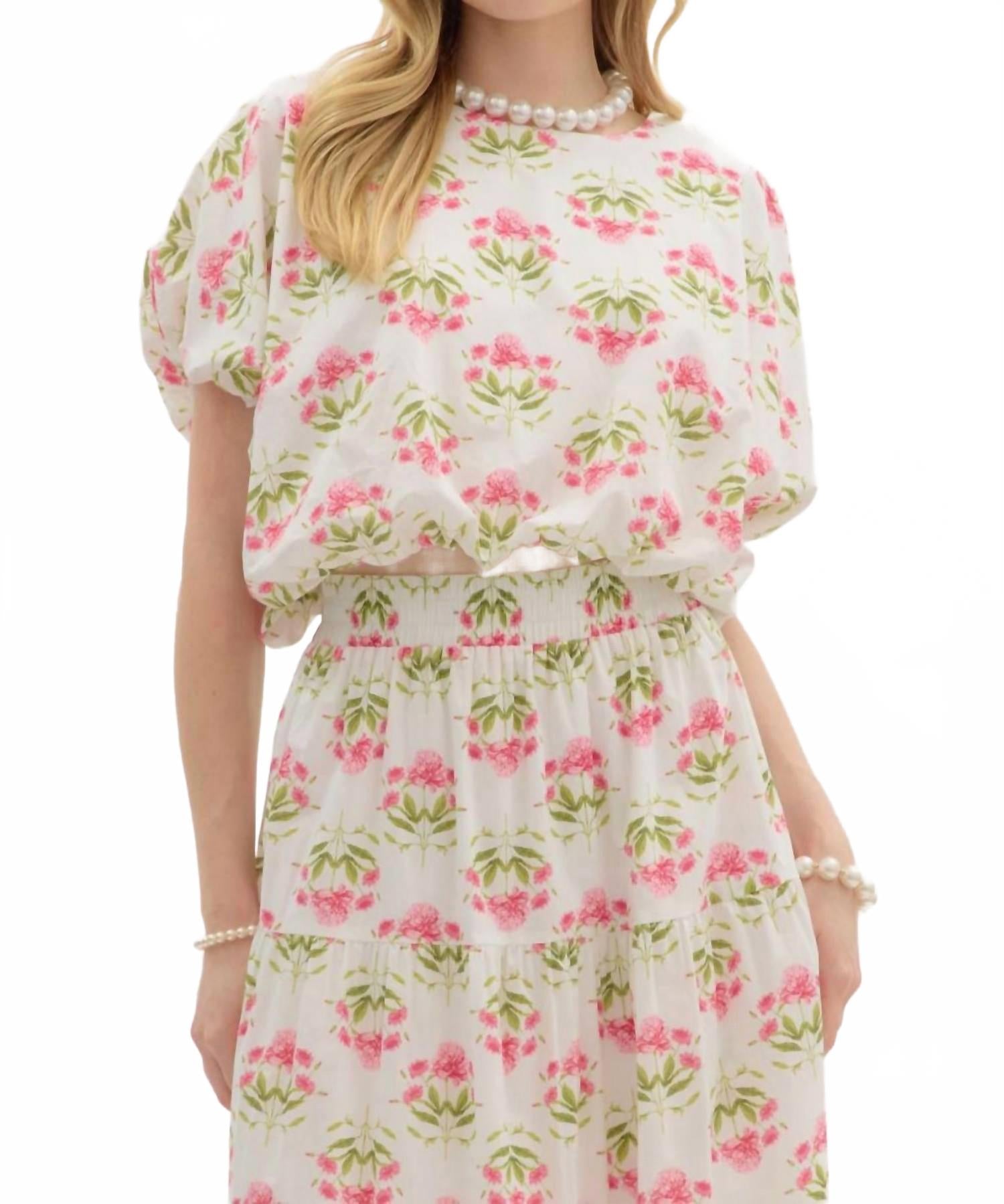 Топ-баллон с цветочным принтом и подолом на талии, разноцветный Entro, Multi
Топ-баллон с цветочным принтом и подолом на талии, разноцветный Entro, Multi