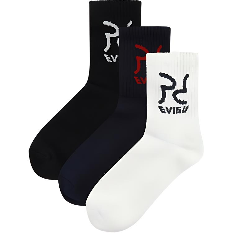 Мужские носки до середины икры EVISU, 3 Pack (черный+белый+темно-синий)
Мужские носки до середины икры EVISU, 3 Pack (черный+белый+темно-синий)