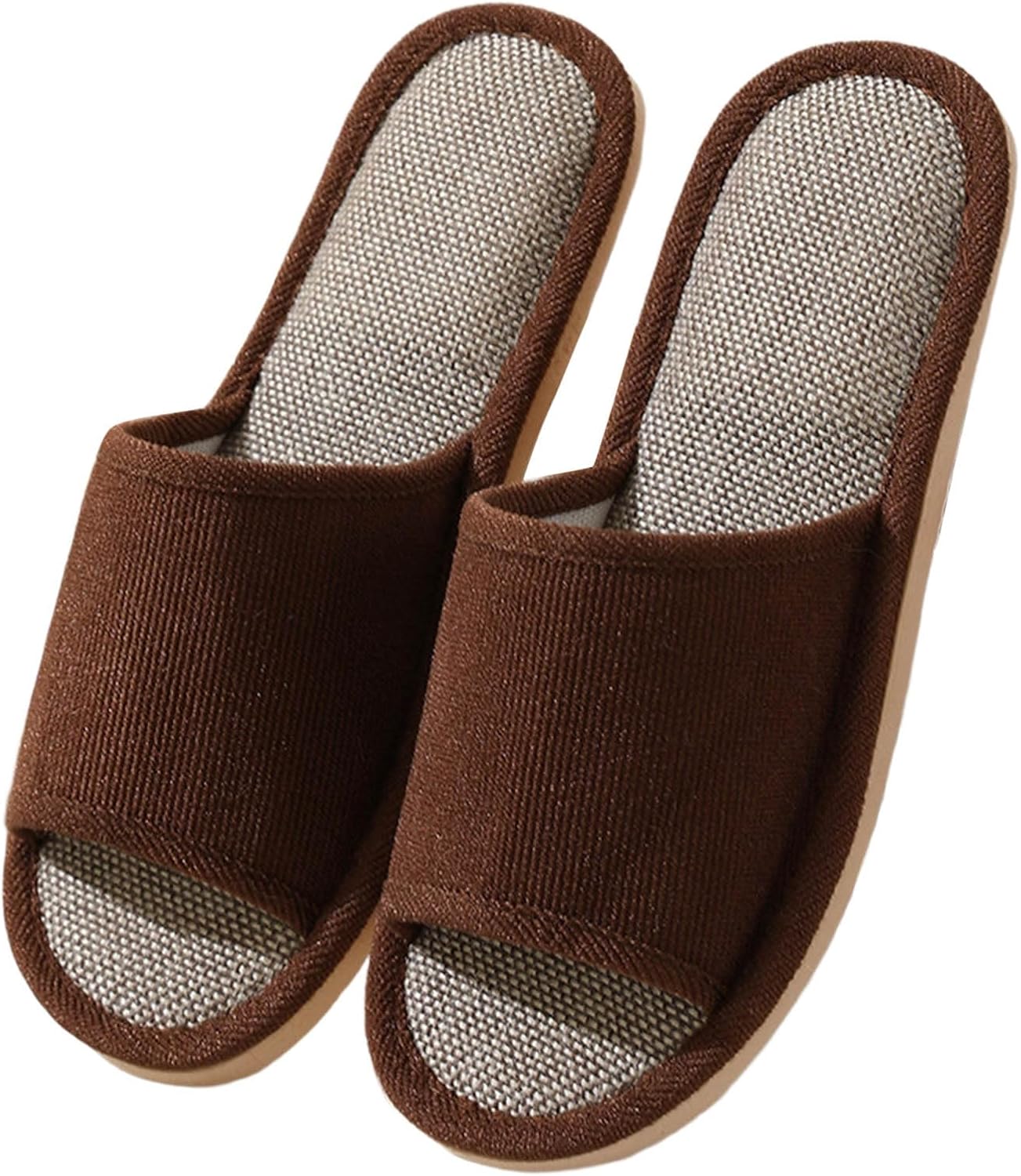 Женские тканевые домашние тапочки для дома и улицы, с нескользящей подошвой и эффектом памяти, открытый носок, мягкая подошва, льняные, унисекс, моющиеся Generic, 01 Coffee
Женские тканевые домашние тапочки для дома и улицы, с нескользящей подошвой и эффектом памяти, открытый носок, мягкая подошва, льняные, унисекс, моющиеся Generic, 01 Coffee