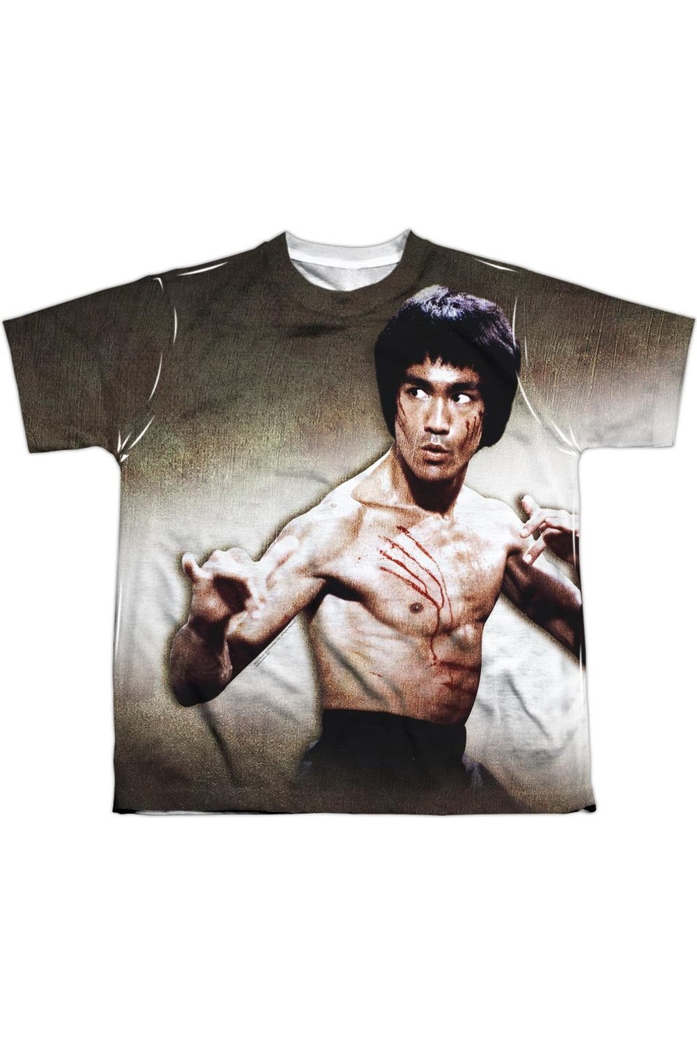 Футболка с царапинами Bruce Lee, детская, короткий рукав, полиэстер Gildan, белый 
Футболка с царапинами Bruce Lee, детская, короткий рукав, полиэстер Gildan, белый