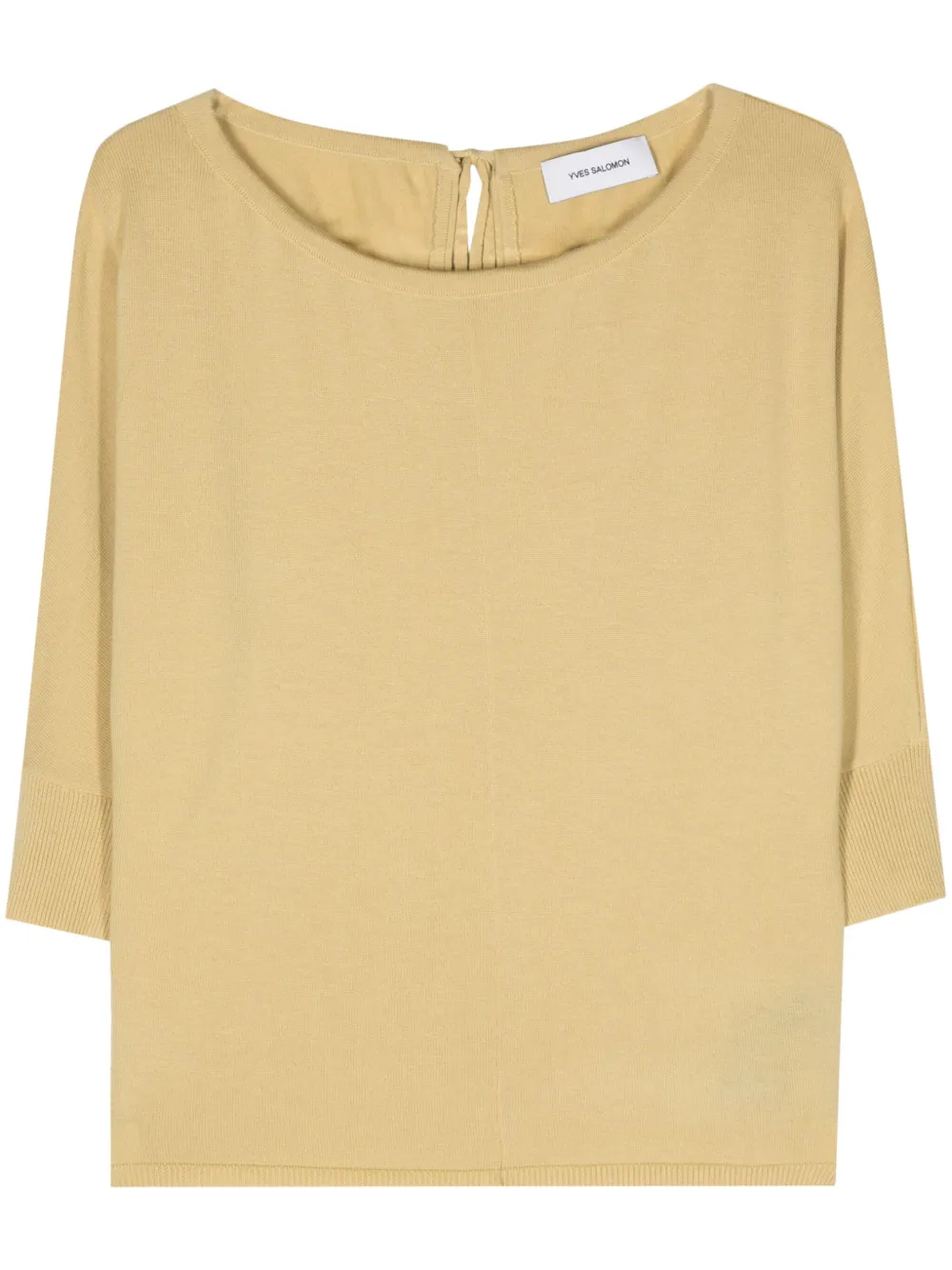 Шерстяной топ с завязками YVES SALOMON, желтый 
Шерстяной топ с завязками YVES SALOMON, желтый