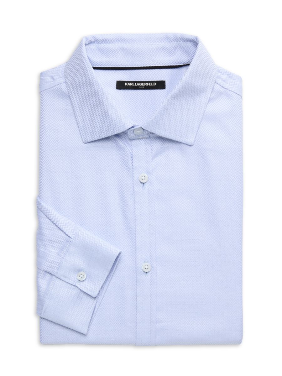 Рубашка современного кроя с шевронным узором, растягивающаяся в четырех направлениях Karl Lagerfeld Paris, светло-синий
Рубашка современного кроя с шевронным узором, растягивающаяся в четырех направлениях Karl Lagerfeld Paris, светло-синий
