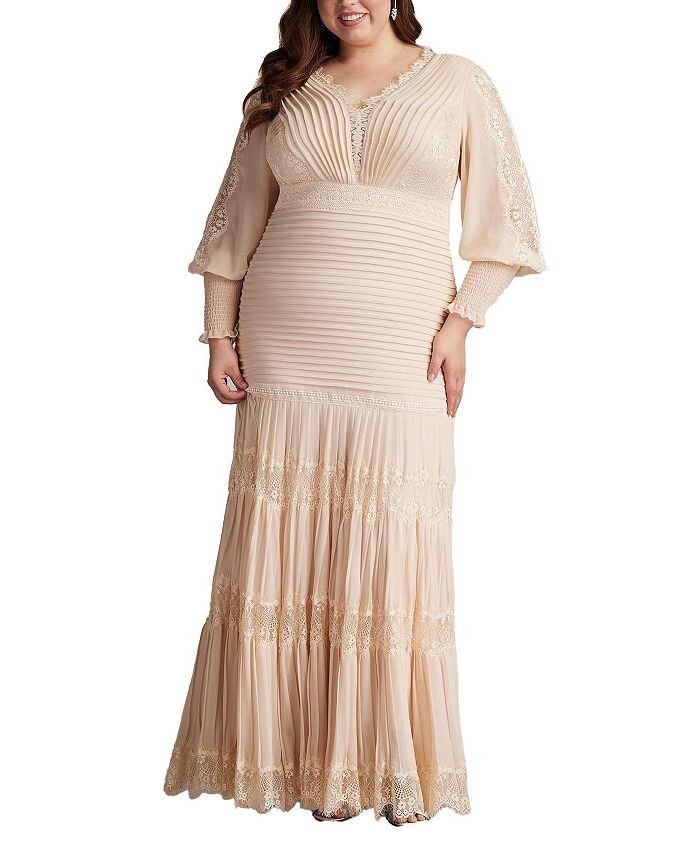 Платье Tadashi Shoji Nyssa с рукавами епископа - Большие размеры, коричневый/бежевый
Платье Tadashi Shoji Nyssa с рукавами епископа - Большие размеры, коричневый/бежевый