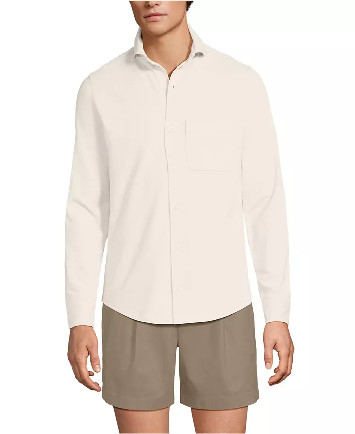 Мужская вязаная рубашка с длинным рукавом Travel Kit Oxford Lands' End, белый
Мужская вязаная рубашка с длинным рукавом Travel Kit Oxford Lands' End, белый