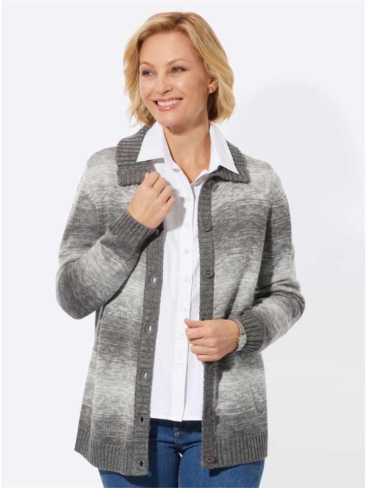 Кардиган в серо-антрацитовую полоску WITT WEIDEN
Кардиган в серо-антрацитовую полоску WITT WEIDEN