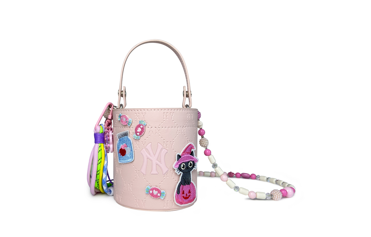 Кожаная сумка-ведро Unisex Black/Pink/Millennial Denim MLB, розовый
Кожаная сумка-ведро Unisex Black/Pink/Millennial Denim MLB, розовый