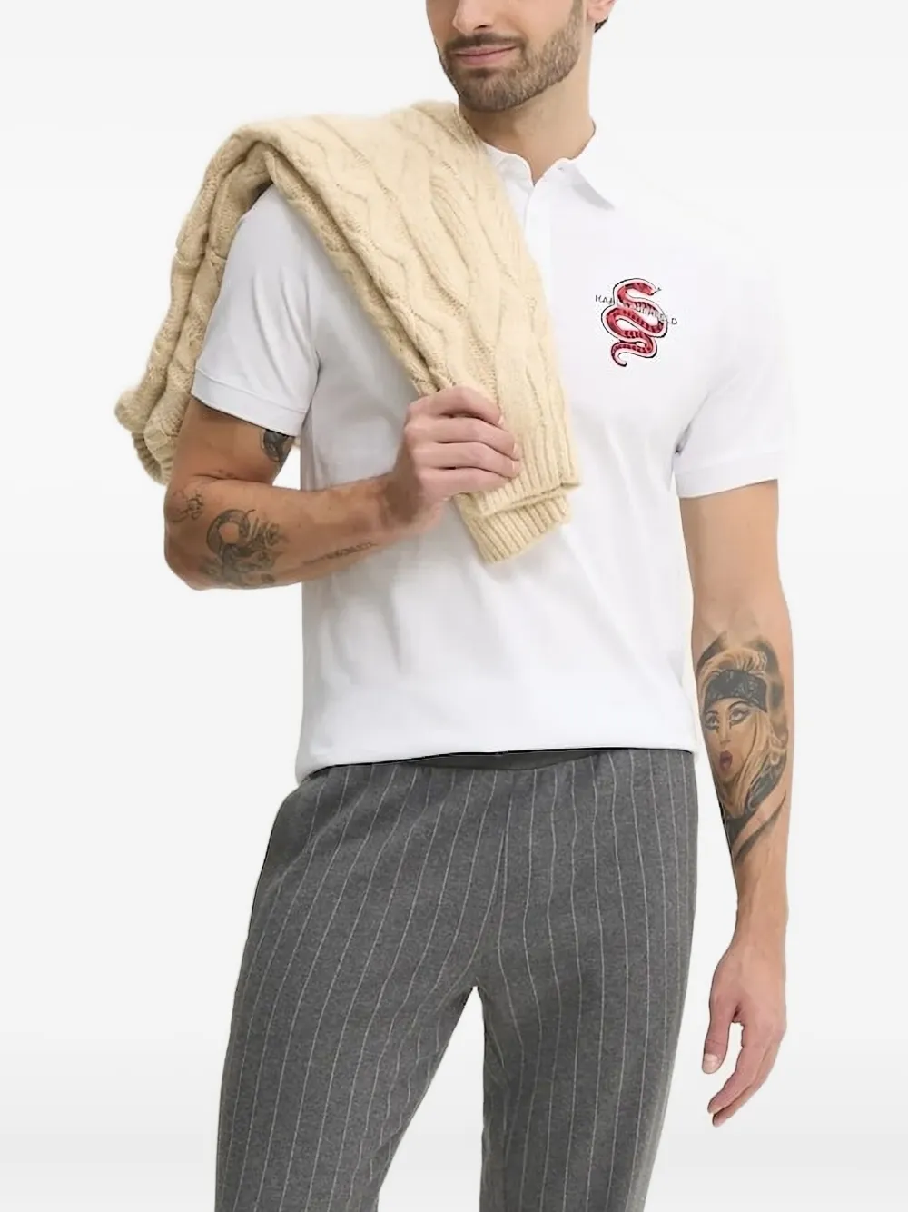 Рубашка поло с вышивкой Karl Lagerfeld, белый
Рубашка поло с вышивкой Karl Lagerfeld, белый