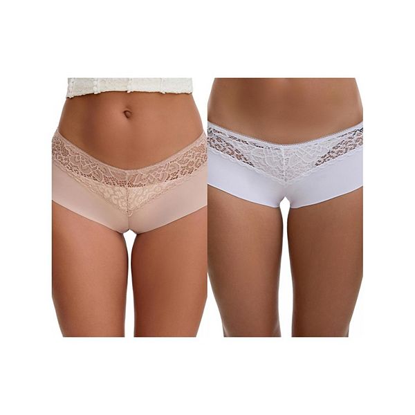 2 пачки женских кружевных трусиков-шортиков ice silk с ажурной вставкой, мид-райз Inspire Chic, Beige White
2 пачки женских кружевных трусиков-шортиков ice silk с ажурной вставкой, мид-райз Inspire Chic, Beige White