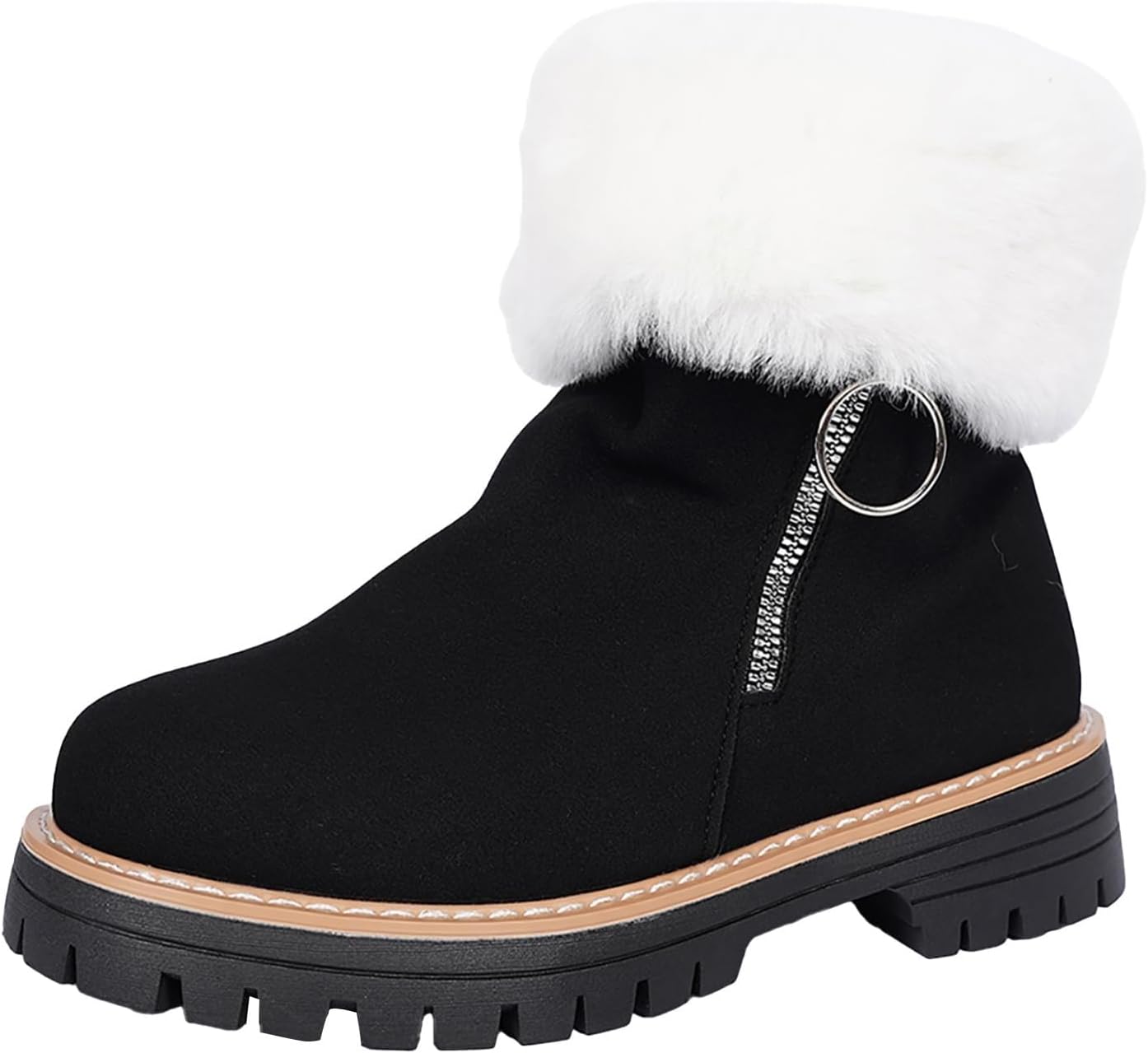 Женские замшевые зимние ботинки с меховой подкладкой, на широком каблуке, платформе, ботильоны до щиколотки для прогулок на улице с боковой молнией Baxtayel, черный
Женские замшевые зимние ботинки с меховой подкладкой, на широком каблуке, платформе, ботильоны до щиколотки для прогулок на улице с боковой молнией Baxtayel, черный