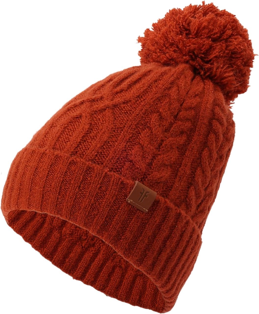 Женская шапка-бини Frye Cable с помпоном, Brick Red
Женская шапка-бини Frye Cable с помпоном, Brick Red