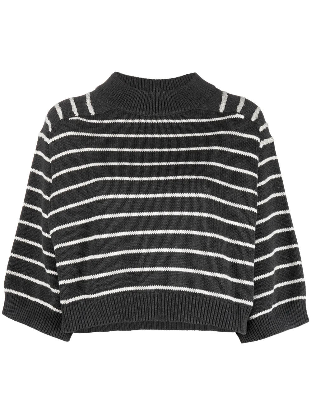 Джемпер в полоску Brunello Cucinelli, серый
Джемпер в полоску Brunello Cucinelli, серый