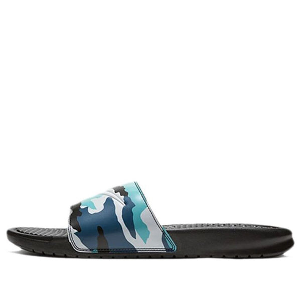 Тапочки benassi jdi print slide 'black blue camo' Nike, черный 
Тапочки benassi jdi print slide 'black blue camo' Nike, черный