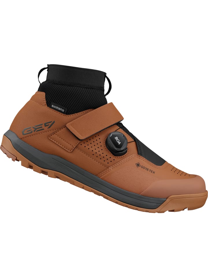 SHIMANO Велосипедные туфли GE900GTX для гравитационных/эндуро гонок, коричневого цвета
SHIMANO Велосипедные туфли GE900GTX для гравитационных/эндуро гонок, коричневого цвета