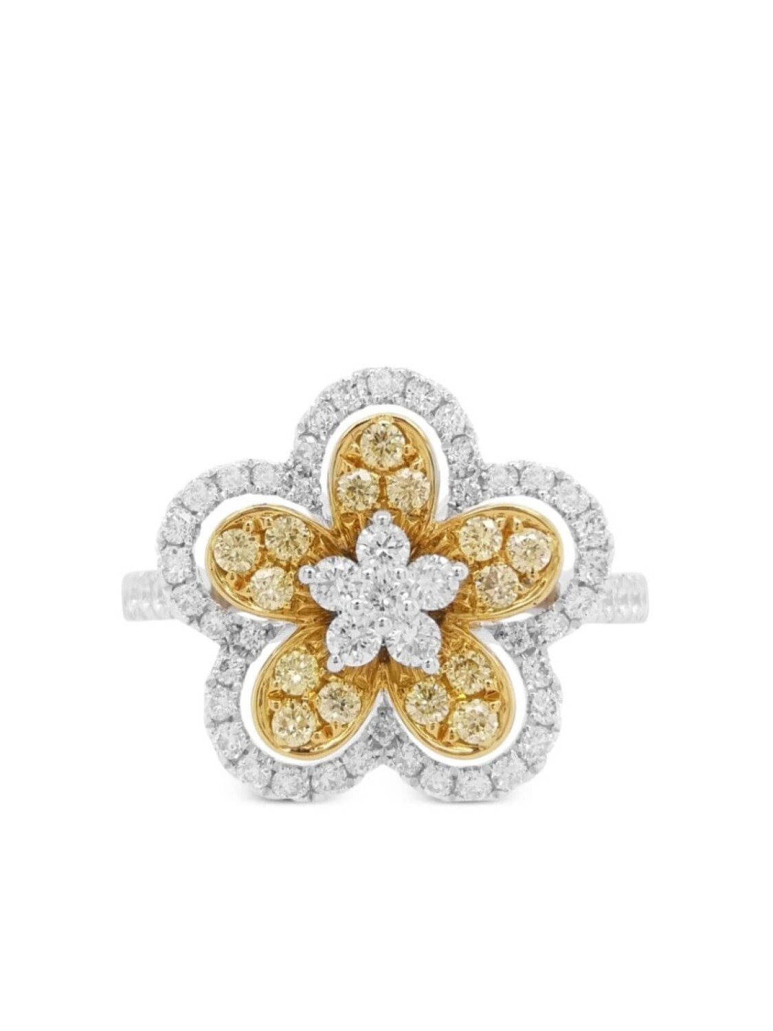 Кольцо из желтого золота и платины с бриллиантами HYT Jewelry, серебряный
Кольцо из желтого золота и платины с бриллиантами HYT Jewelry, серебряный