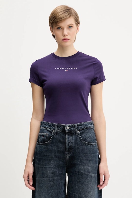 Хлопковая футболка Tommy Jeans, фиолетовый
Хлопковая футболка Tommy Jeans, фиолетовый