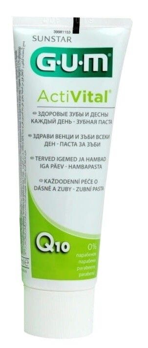 Gum Acti Vital Зубная паста, 75 ml
Gum Acti Vital Зубная паста, 75 ml