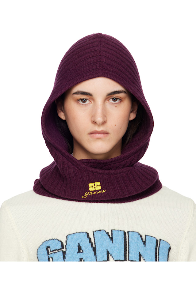 Балаклава из смеси шерсти Ganni, Burgundy
Балаклава из смеси шерсти Ganni, Burgundy