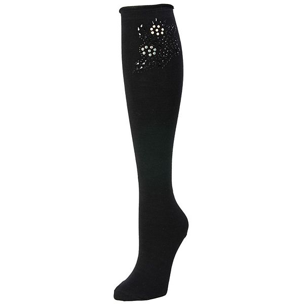 Носок Pearl bedazzled из хлопкового микса до колена Memoi
Носок Pearl bedazzled из хлопкового микса до колена Memoi