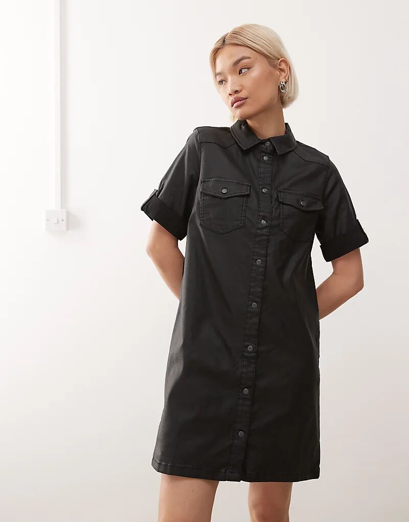 Платье Noisy May с пуговицами, черное
Платье Noisy May с пуговицами, черное